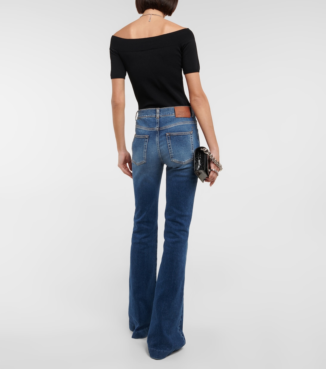 Jeans flared a vita alta | McQueen