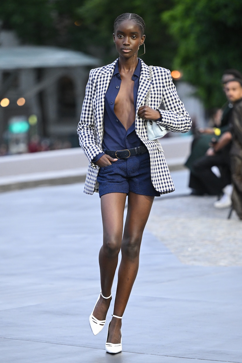 Blazer de lana y algodón a cuadros | Ami Paris
