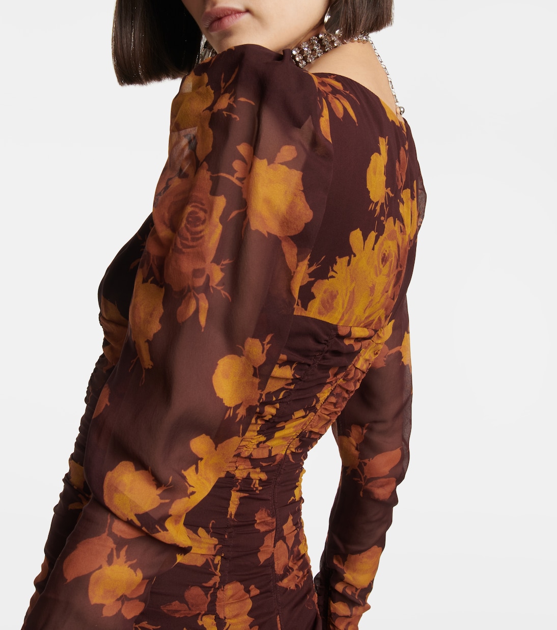 Floral silk georgette minidress | Alessandra Rich
