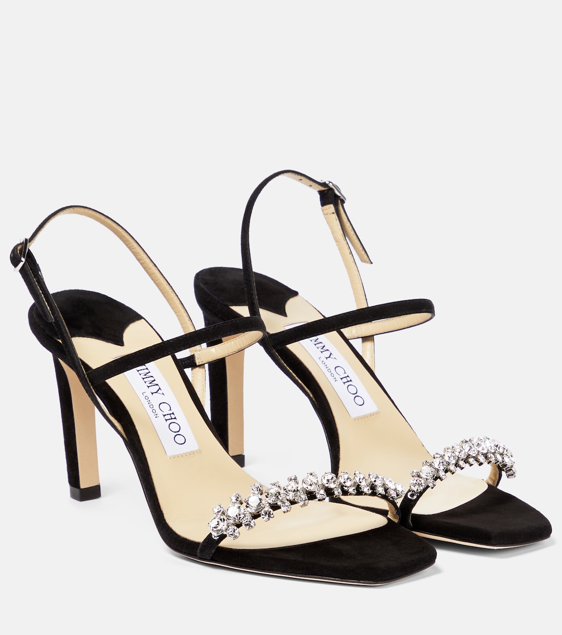 Meira 85 embellished suede sandals | Jimmy Choo
