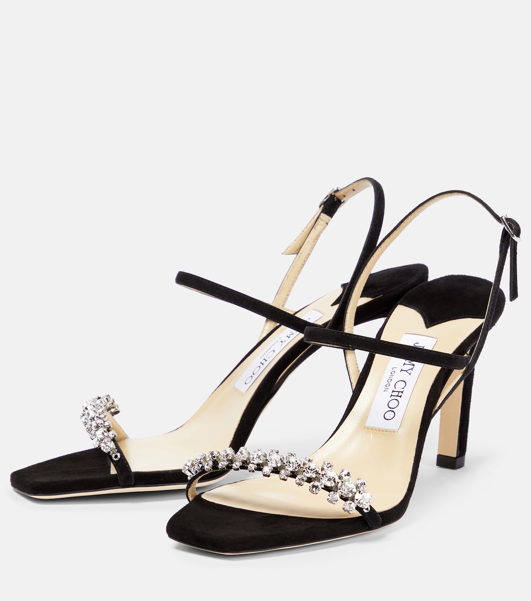 Meira 85 embellished suede sandals | Jimmy Choo