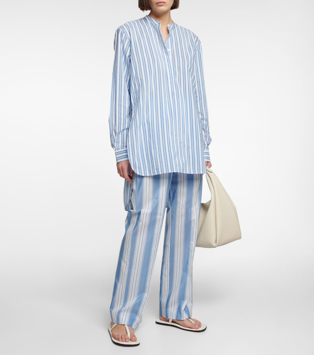 Striped cotton and silk shirt | Toteme