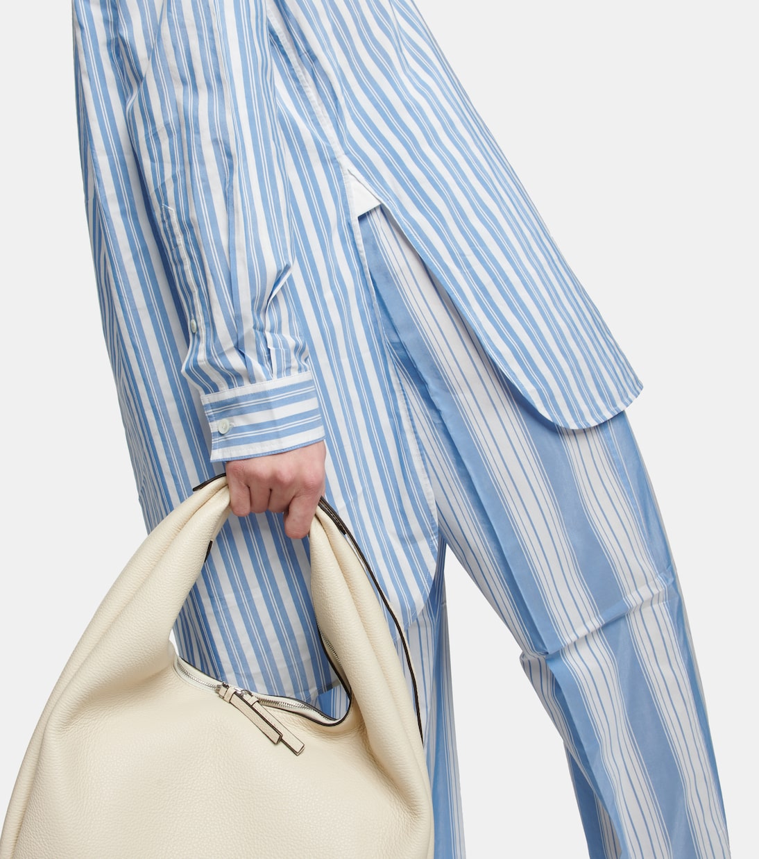 Striped cotton and silk shirt | Toteme