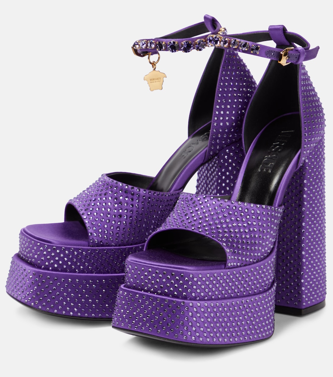 Medusa Aevitas embellished platform sandals | Versace