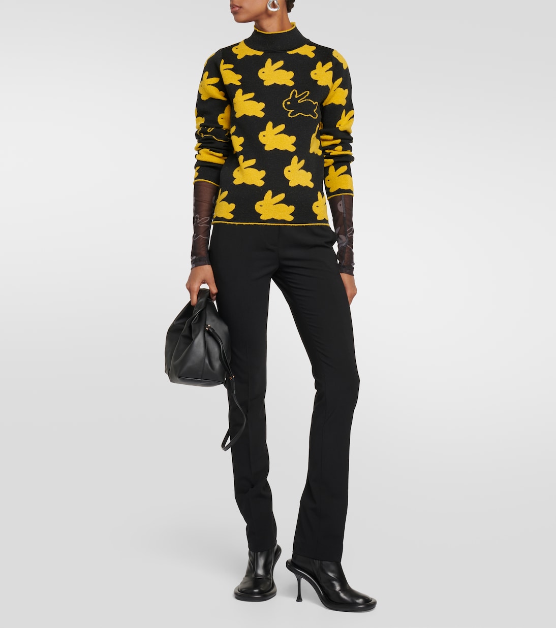 Jersey de cuello alto de jacquard | JW Anderson