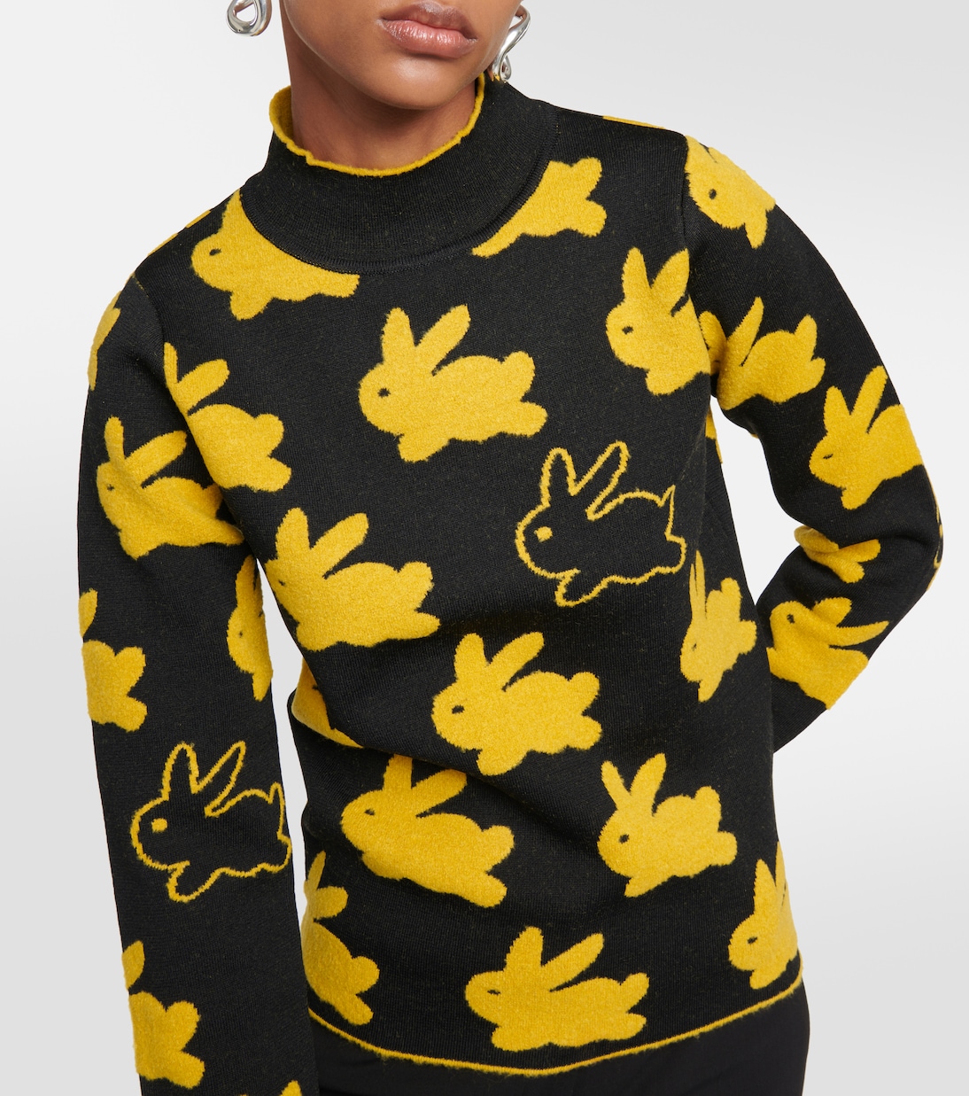 Jersey de cuello alto de jacquard | JW Anderson