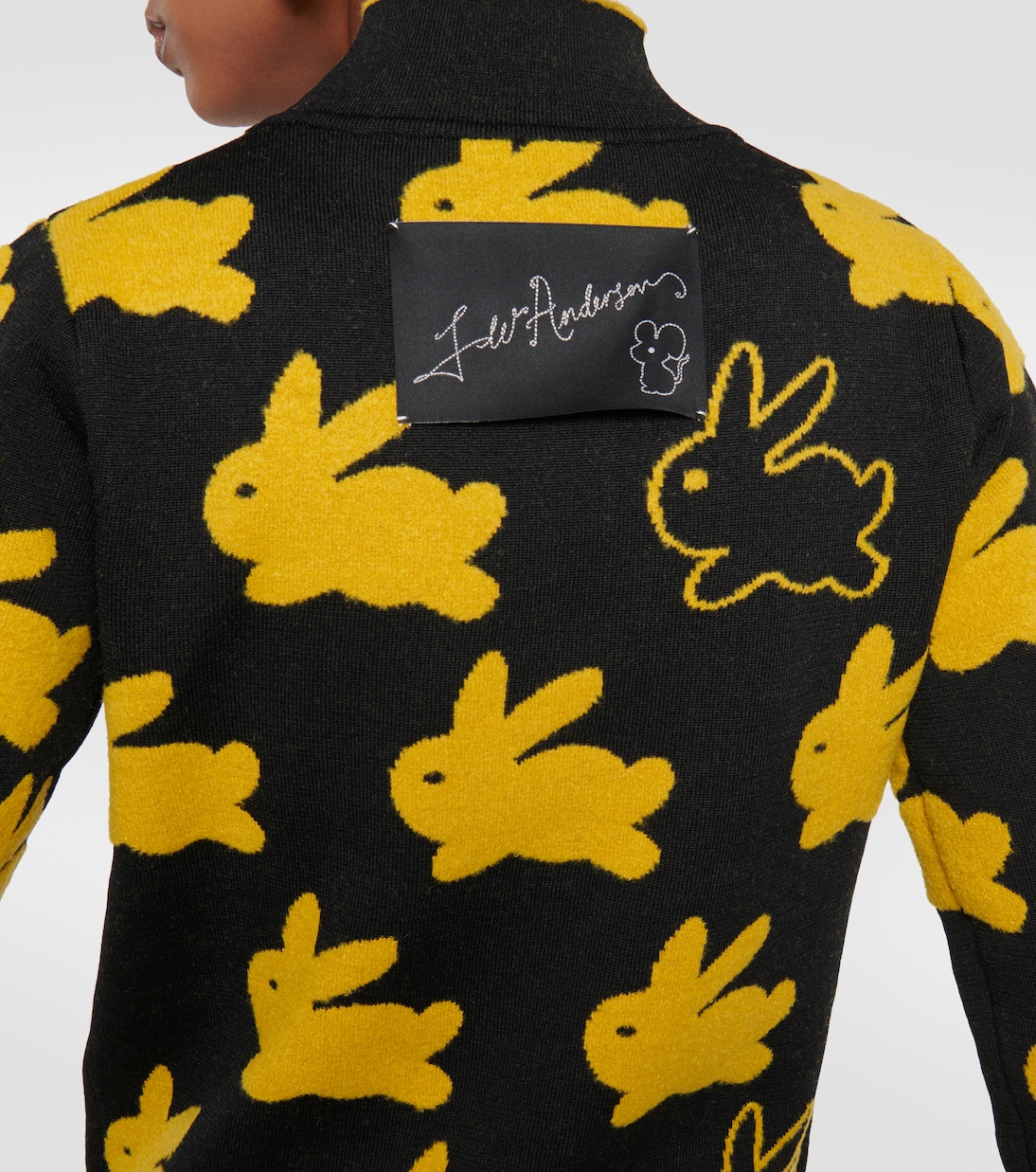 Jersey de cuello alto de jacquard | JW Anderson
