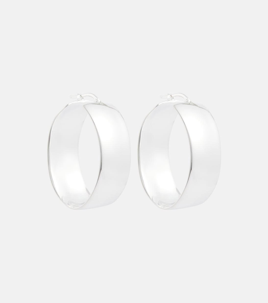Orecchini a cerchio argentati | Jil Sander