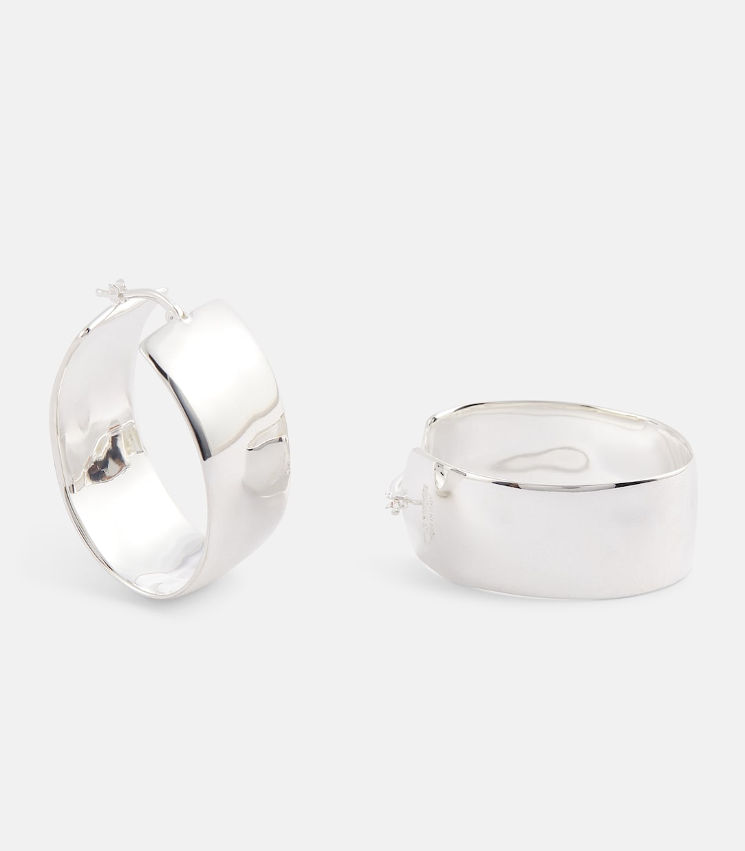 Orecchini a cerchio argentati | Jil Sander