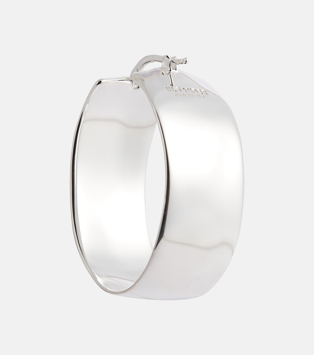 Orecchini a cerchio argentati | Jil Sander