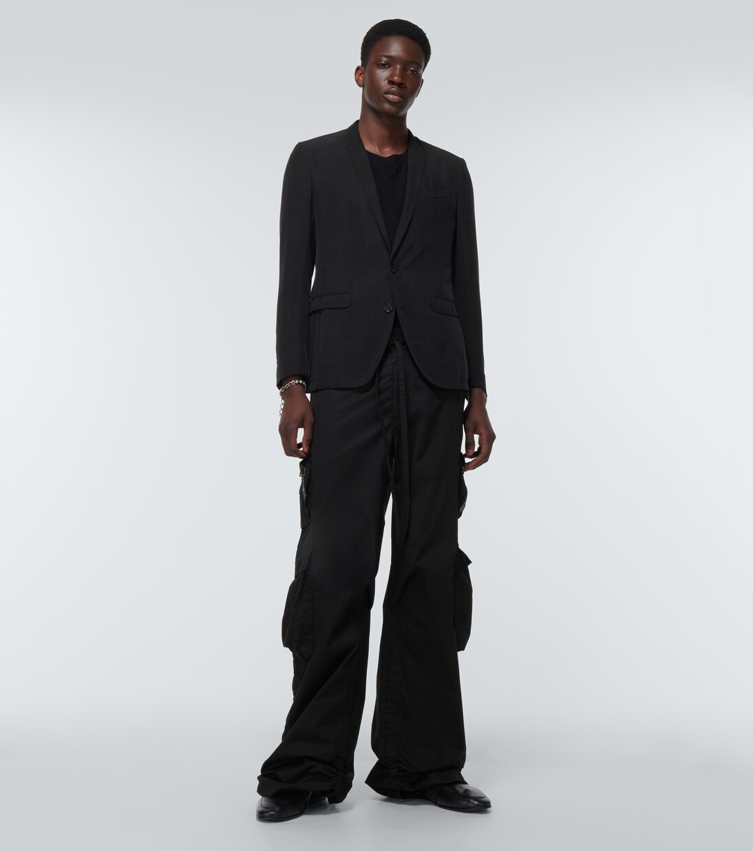 Pantaloni regular in cotone a vita alta | Dolce&Gabbana