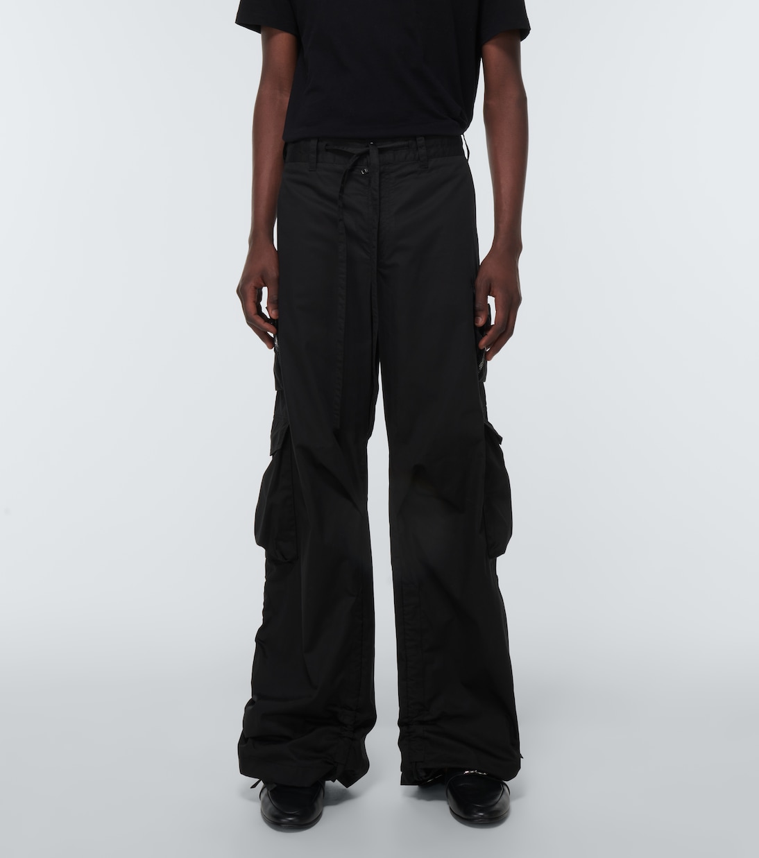 Pantaloni regular in cotone a vita alta | Dolce&Gabbana