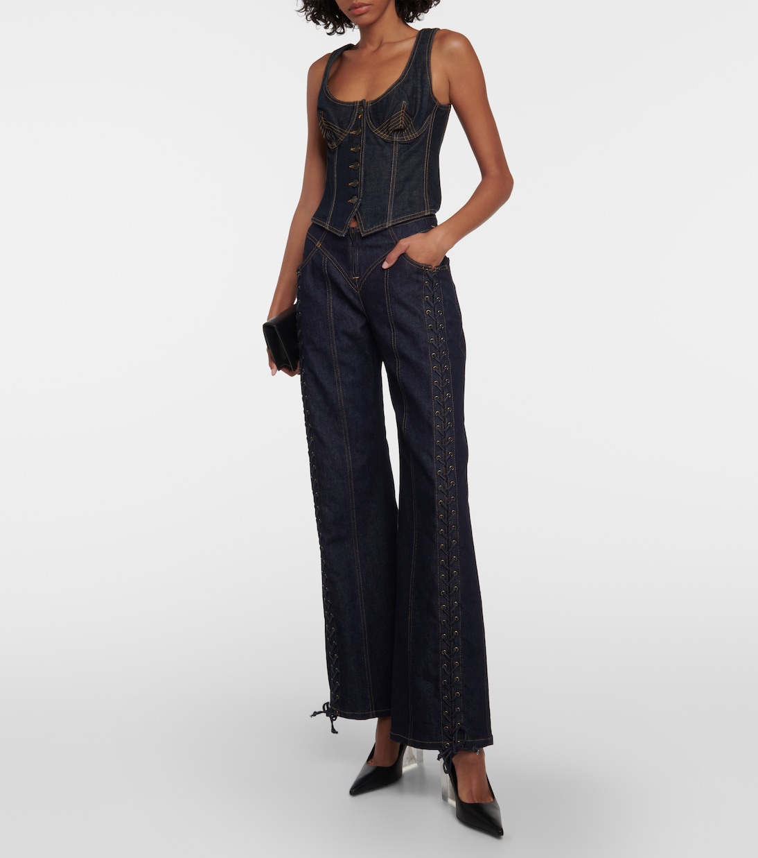 Jean bootcut à taille basse | Jean Paul Gaultier