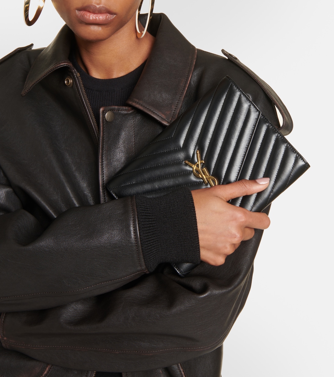 Clutch Cassandre aus Matelassé-Leder | Saint Laurent