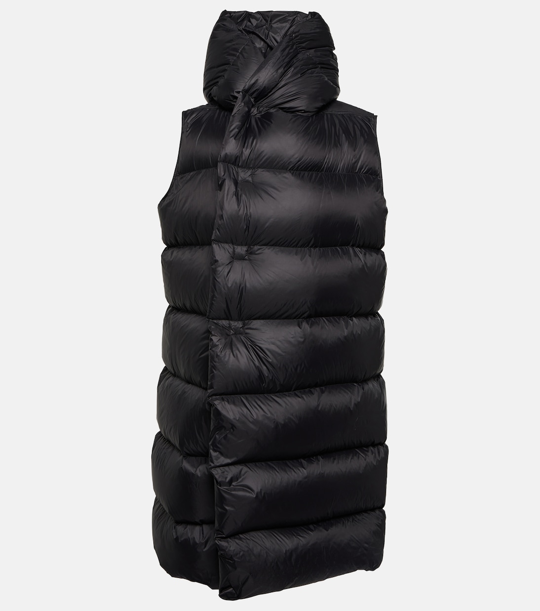 Abrigo con capucha y paneles de plumas | Rick Owens