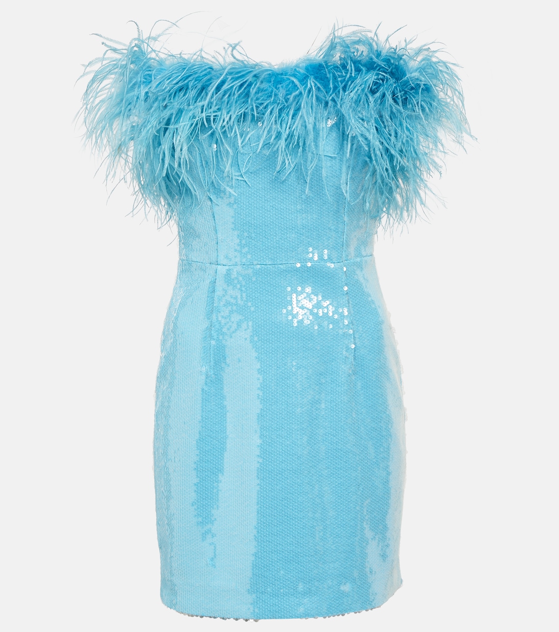 Miniabito Nicolette con paillettes e piume | Rebecca Vallance