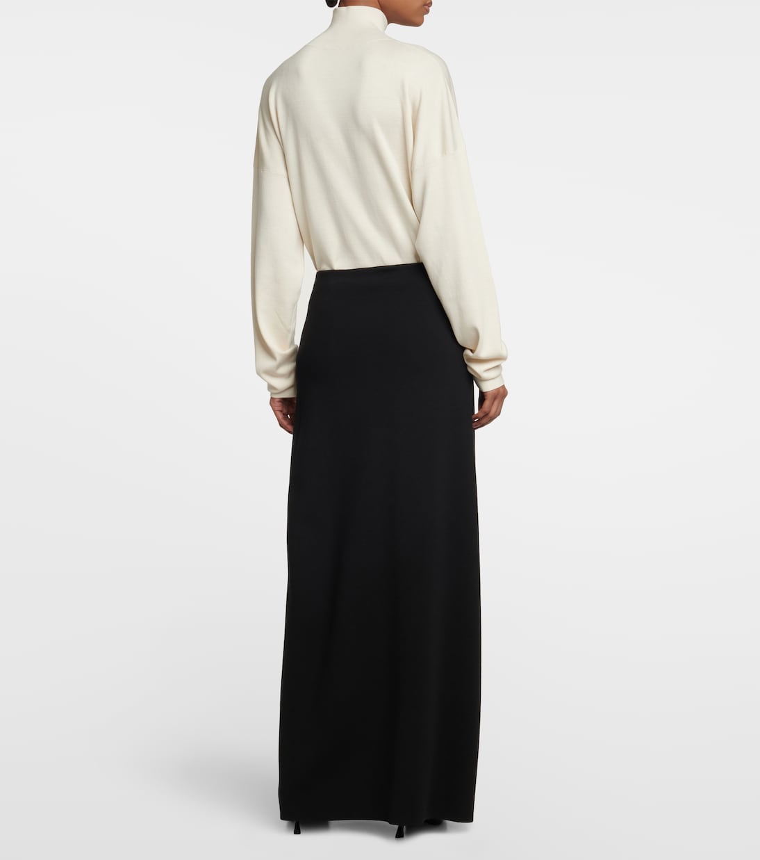 Daffodil wool-blend crêpe maxi skirt  | The Row