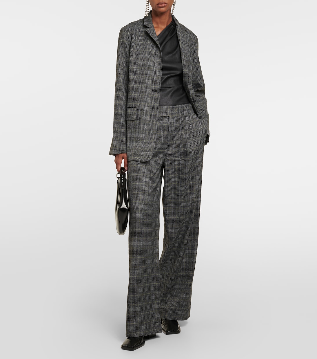 Pantalon ample White Label à carreaux | Proenza Schouler