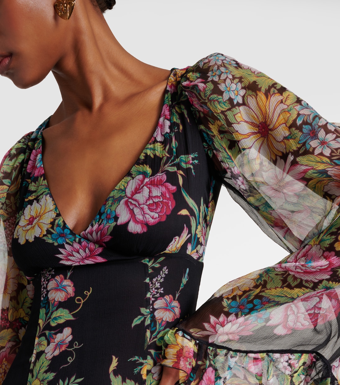 Abito lungo in chiffon di seta | Etro