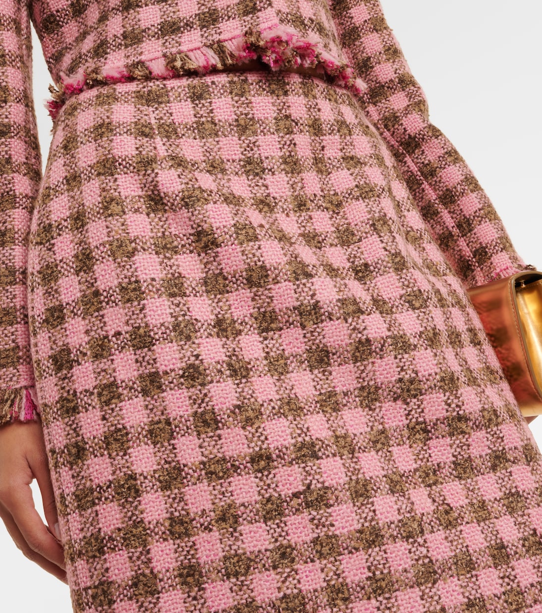 Checked wool-blend tweed miniskirt  | Oscar de la Renta