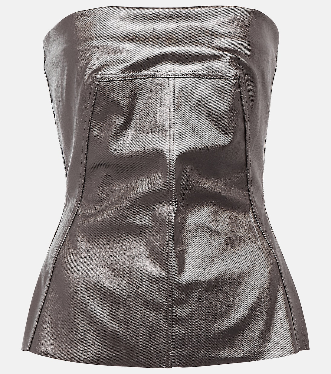 Lido coated denim corset | Rick Owens