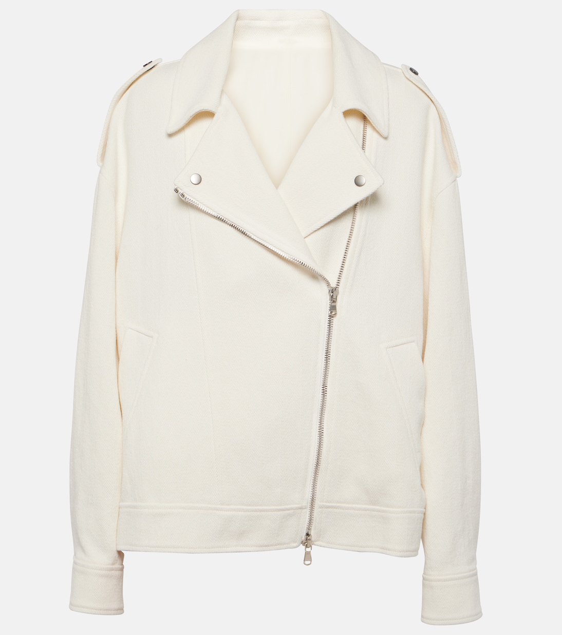 Giacca biker in cotone e lino | Brunello Cucinelli