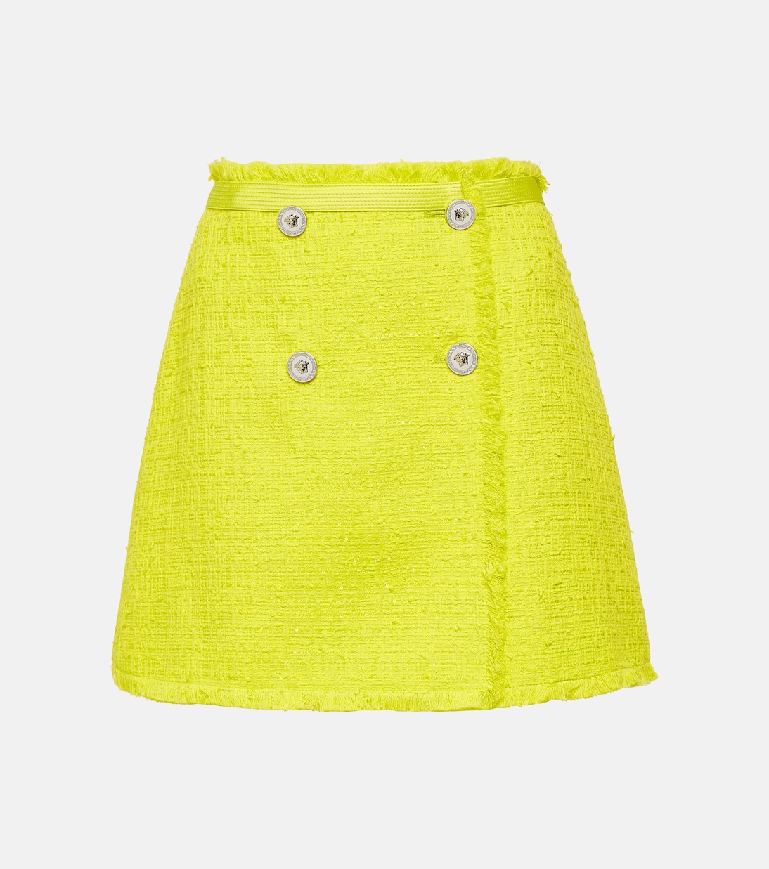 Minifalda de tweed bouclé | Versace