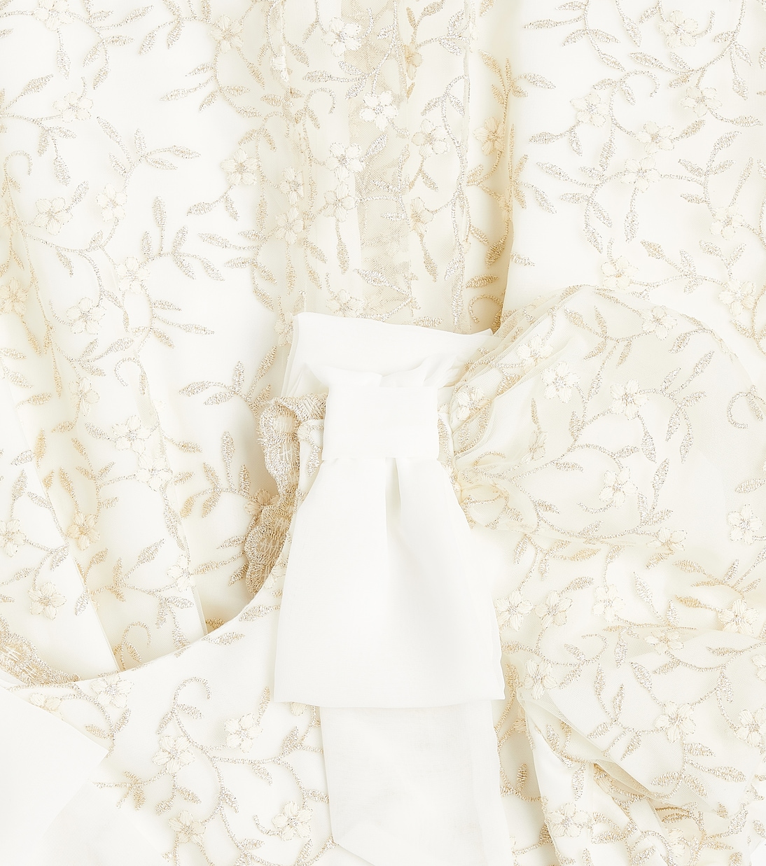 Bow-detail embroidered tulle dress | Patachou