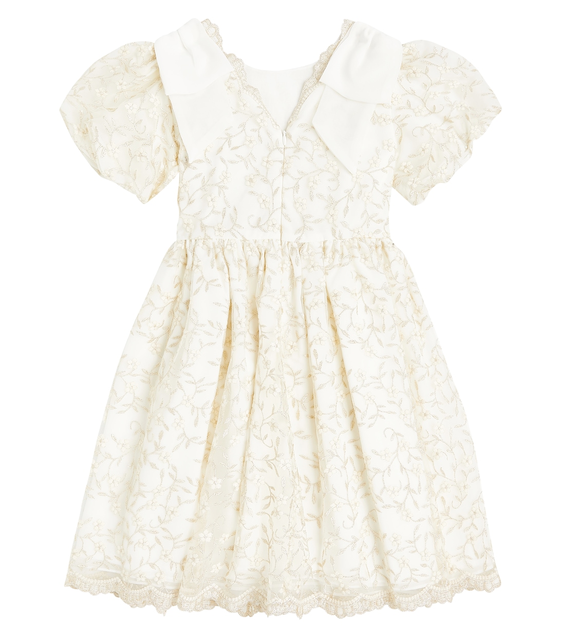 Bow-detail embroidered tulle dress | Patachou