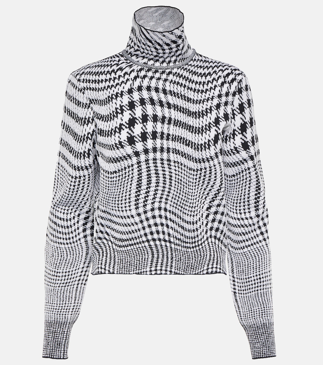 Houndstooth wool-blend turtleneck sweater | Burberry