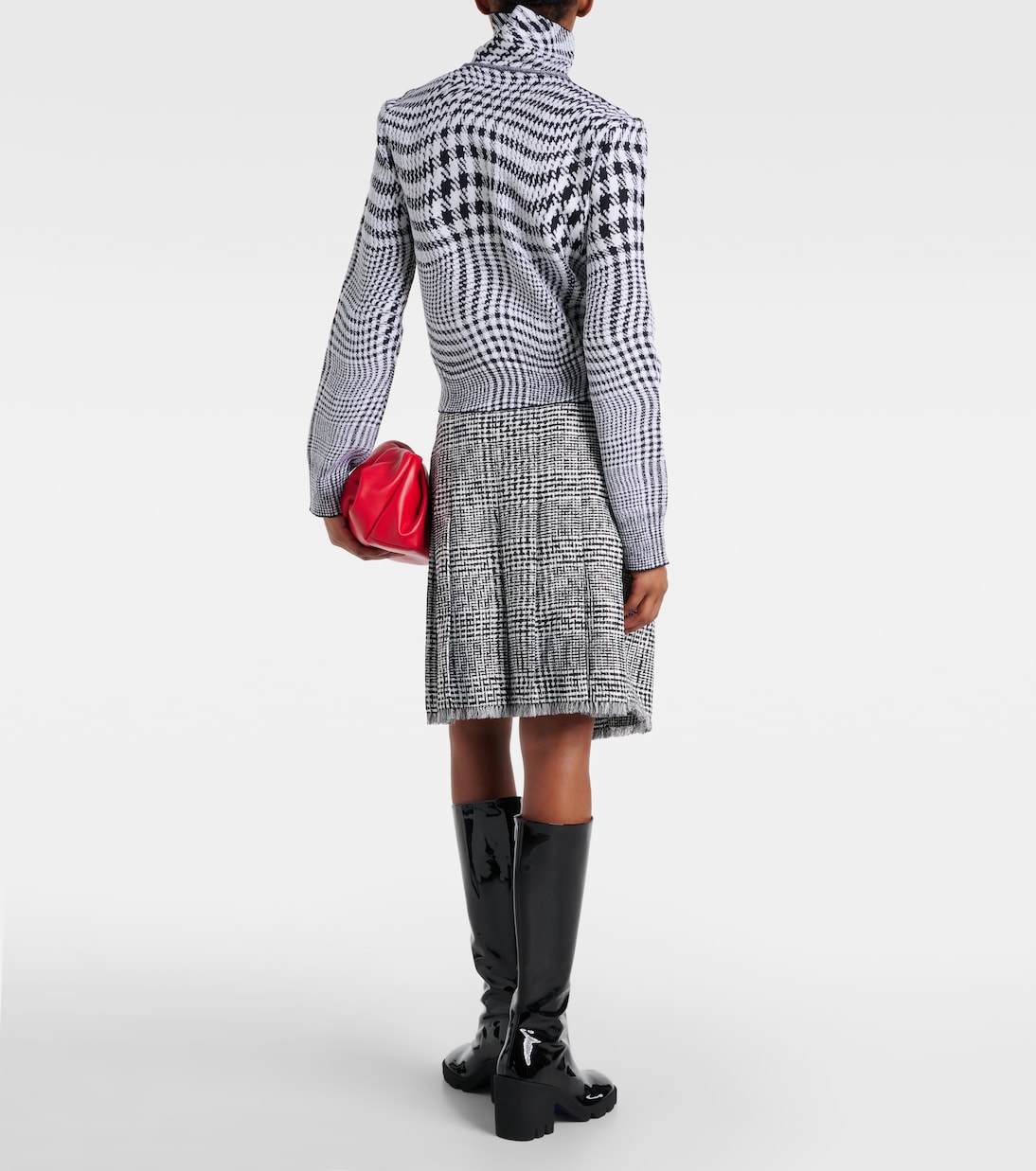 Houndstooth wool-blend turtleneck sweater | Burberry