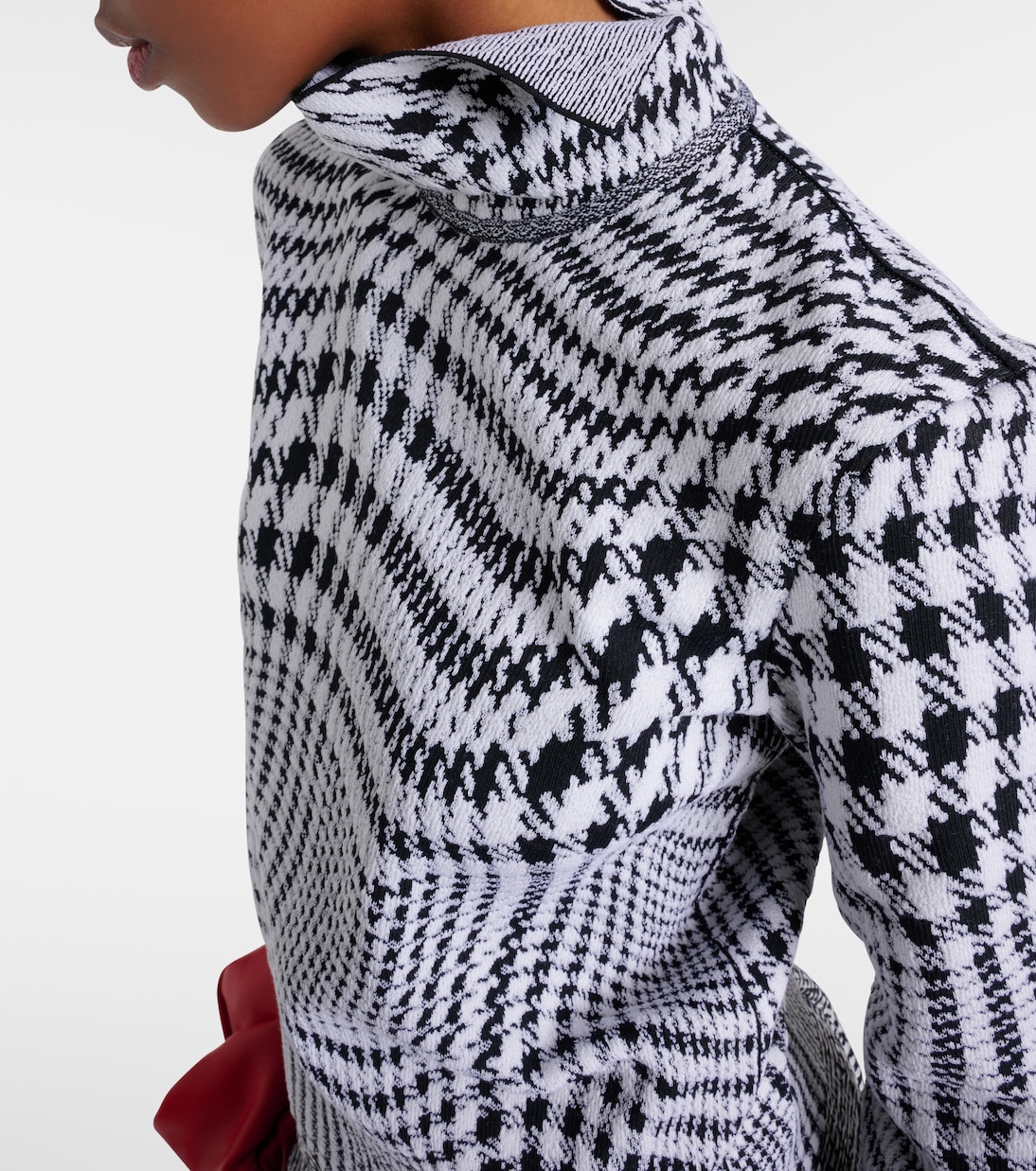 Houndstooth wool-blend turtleneck sweater | Burberry