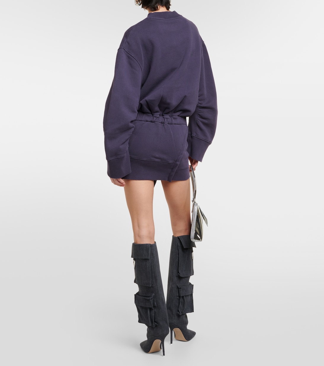 Ivory cotton jersey sweatshirt dress | The Attico