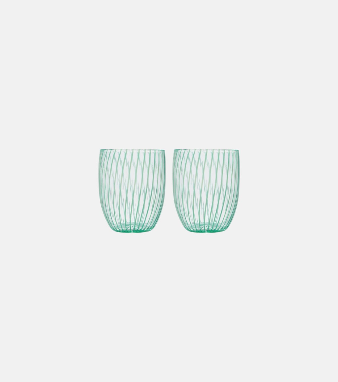 Set de 2 vasos Capri Stripe de vidrio | Aquazzura Casa