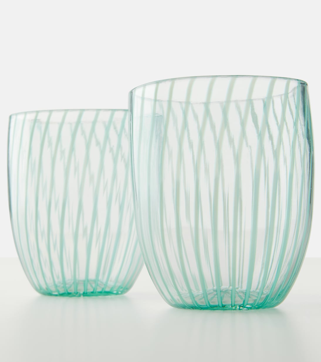 Set de 2 vasos Capri Stripe de vidrio | Aquazzura Casa