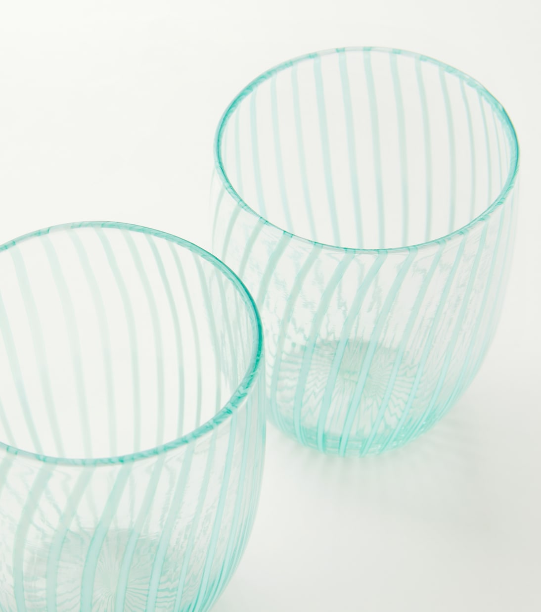 Set de 2 vasos Capri Stripe de vidrio | Aquazzura Casa
