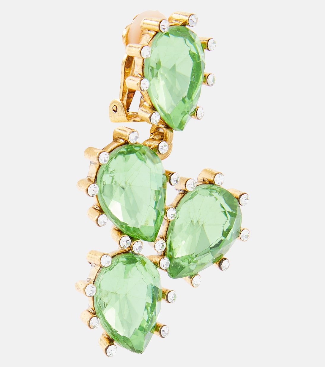 Orecchini pendenti Cactus con cristalli | Oscar de la Renta
