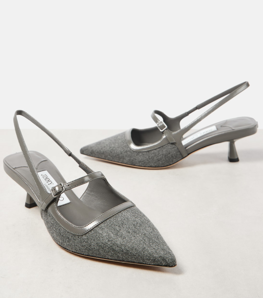 Didi 45 flannel slingback pumps | Jimmy Choo