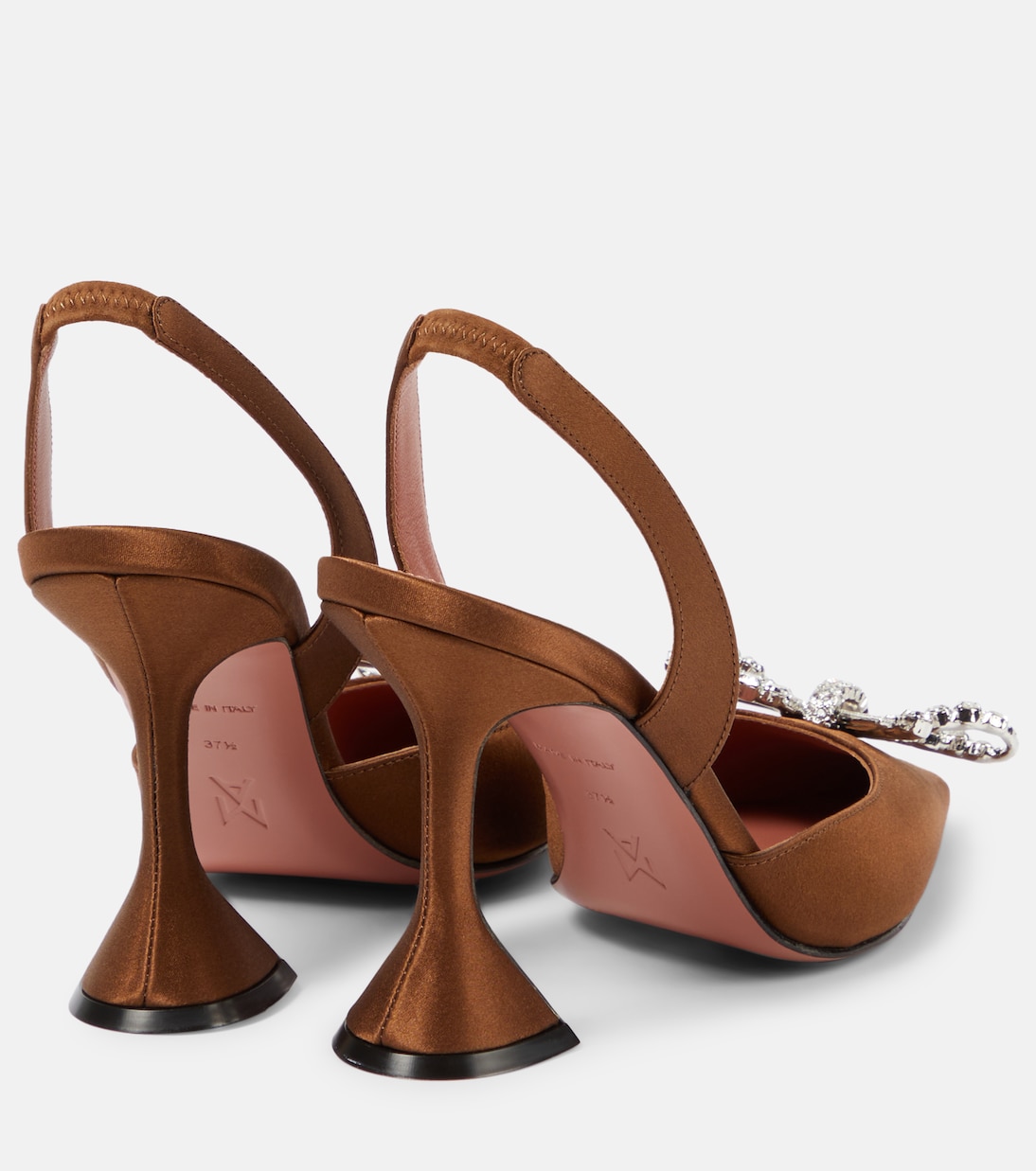 Pumps slingback Rosie 95 in raso | Amina Muaddi