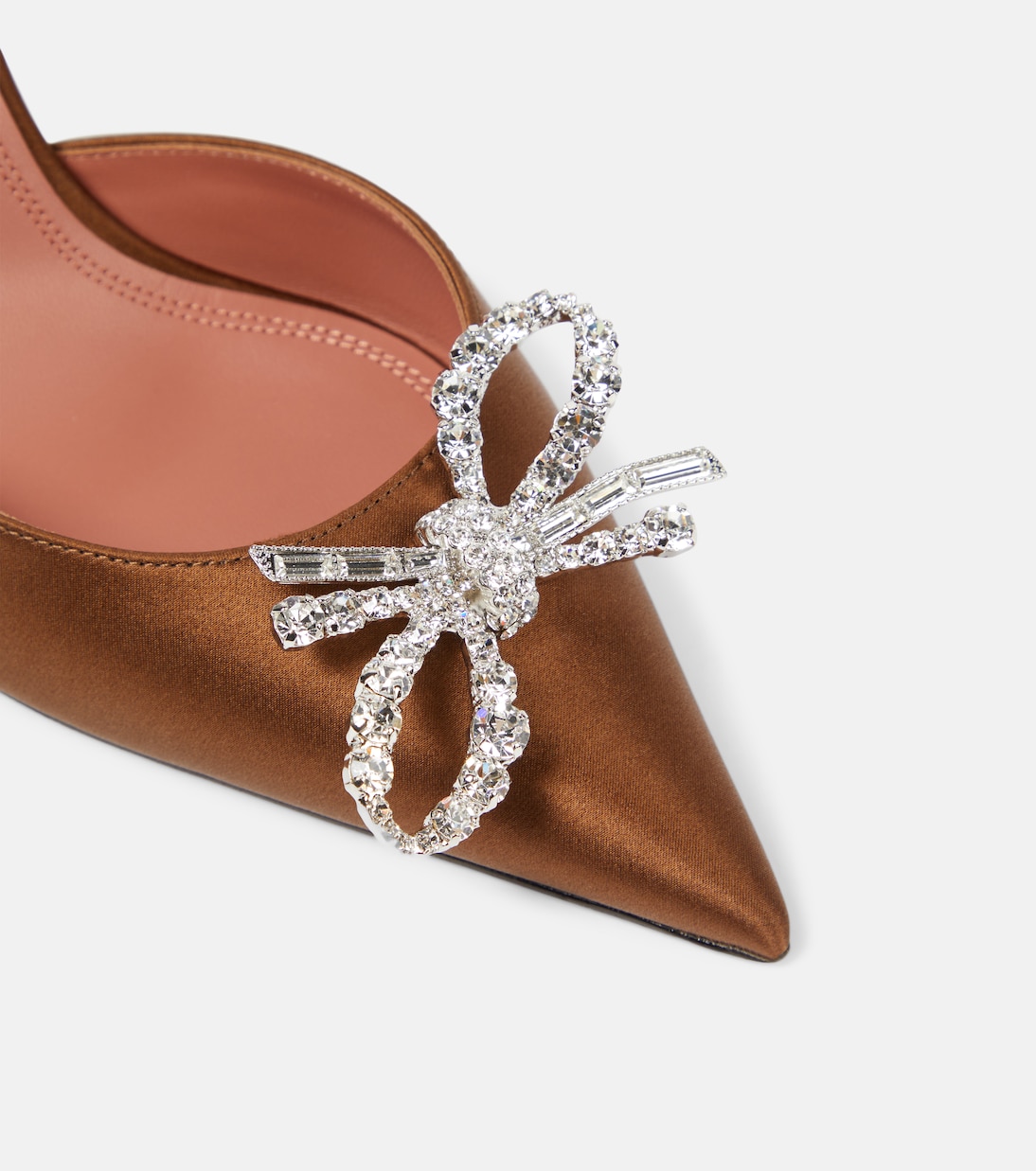 Pumps slingback Rosie 95 in raso | Amina Muaddi