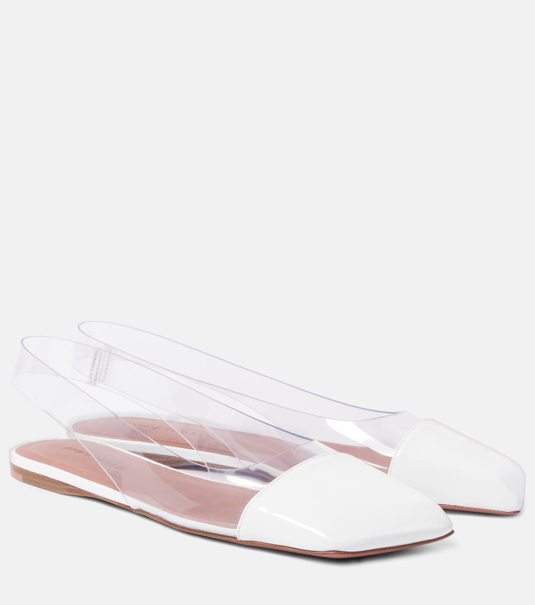 Ane Glass PVC slingback flats | Amina Muaddi
