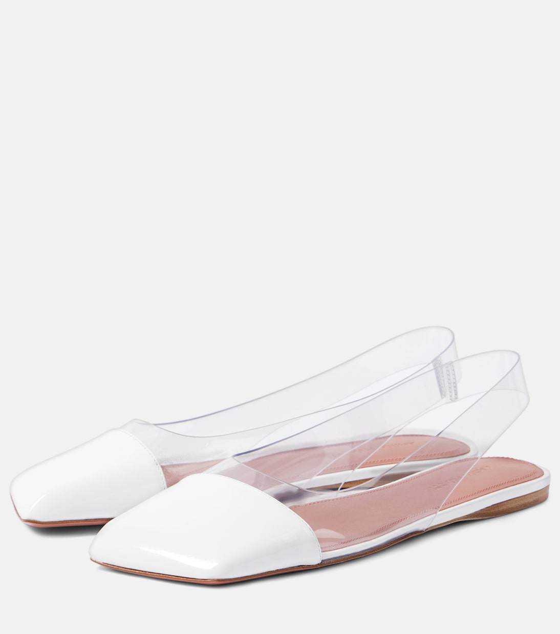 Ane Glass PVC slingback flats | Amina Muaddi