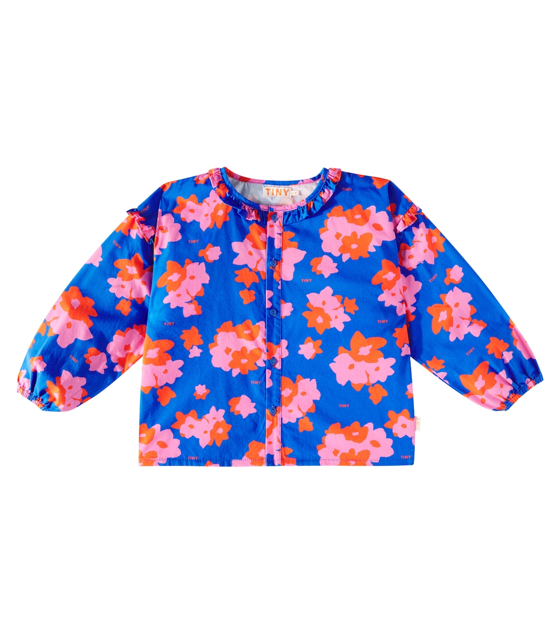 Blusa Flowers in popeline di cotone | Tinycottons