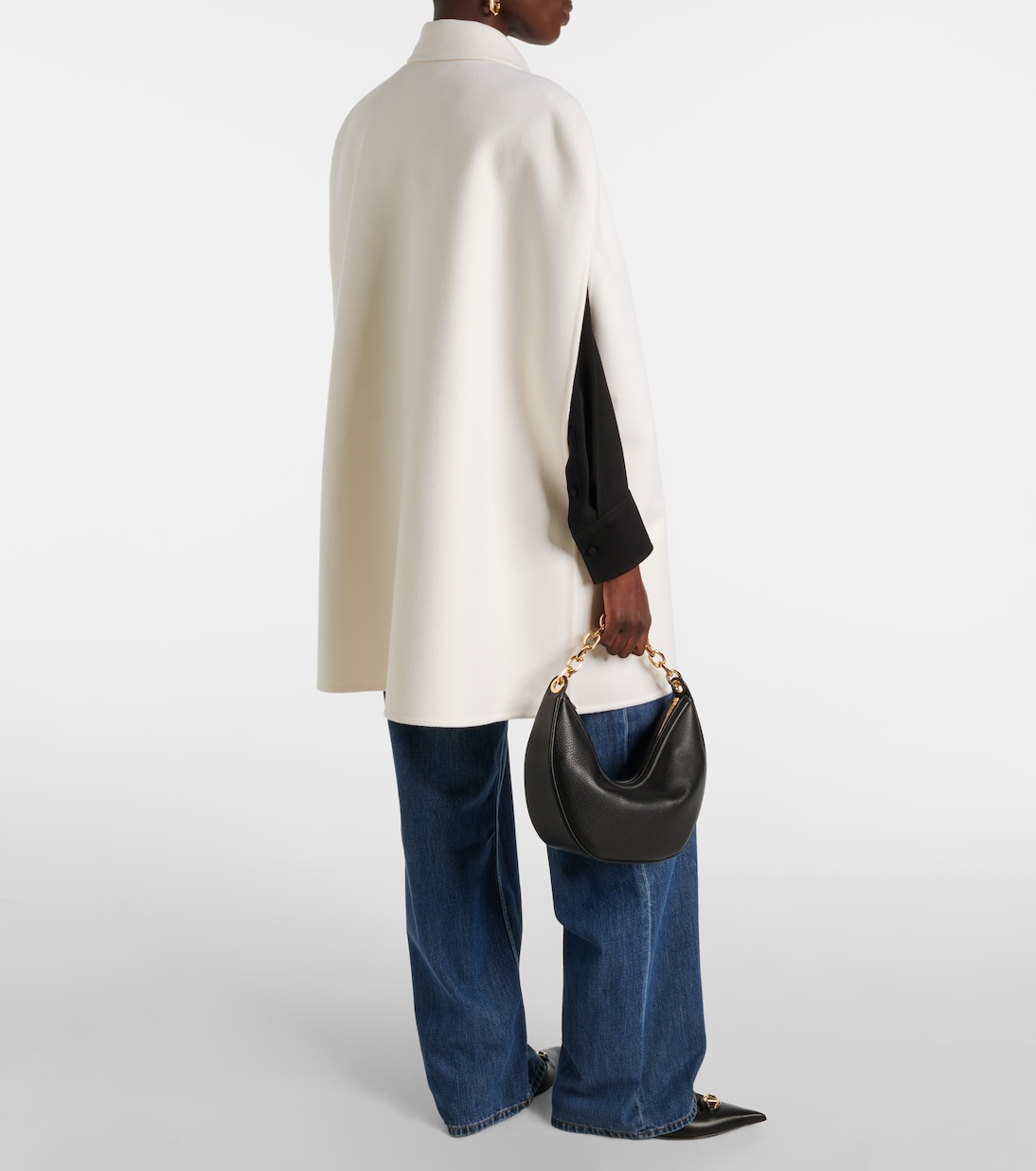 Compact Drap VLogo wool and cashmere cape | Valentino