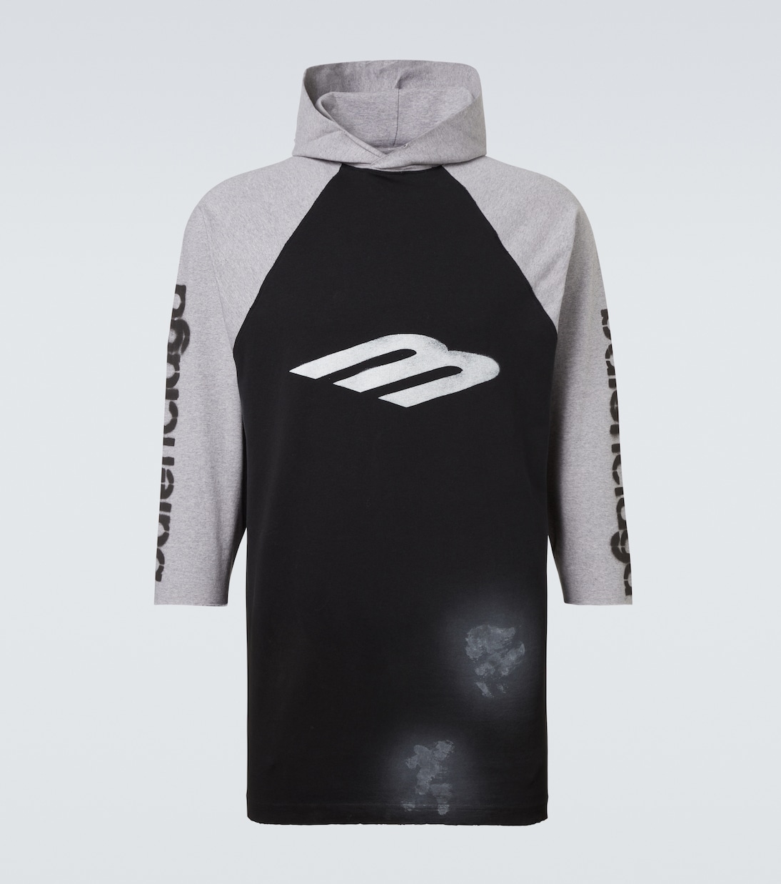 Hooded cotton-blend jersey T-shirt | Balenciaga
