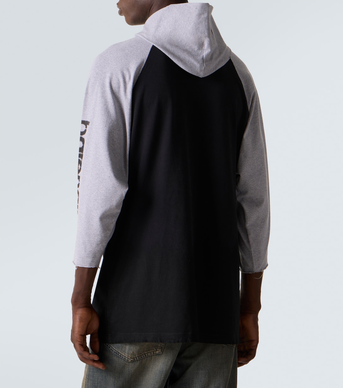 Hooded cotton-blend jersey T-shirt | Balenciaga