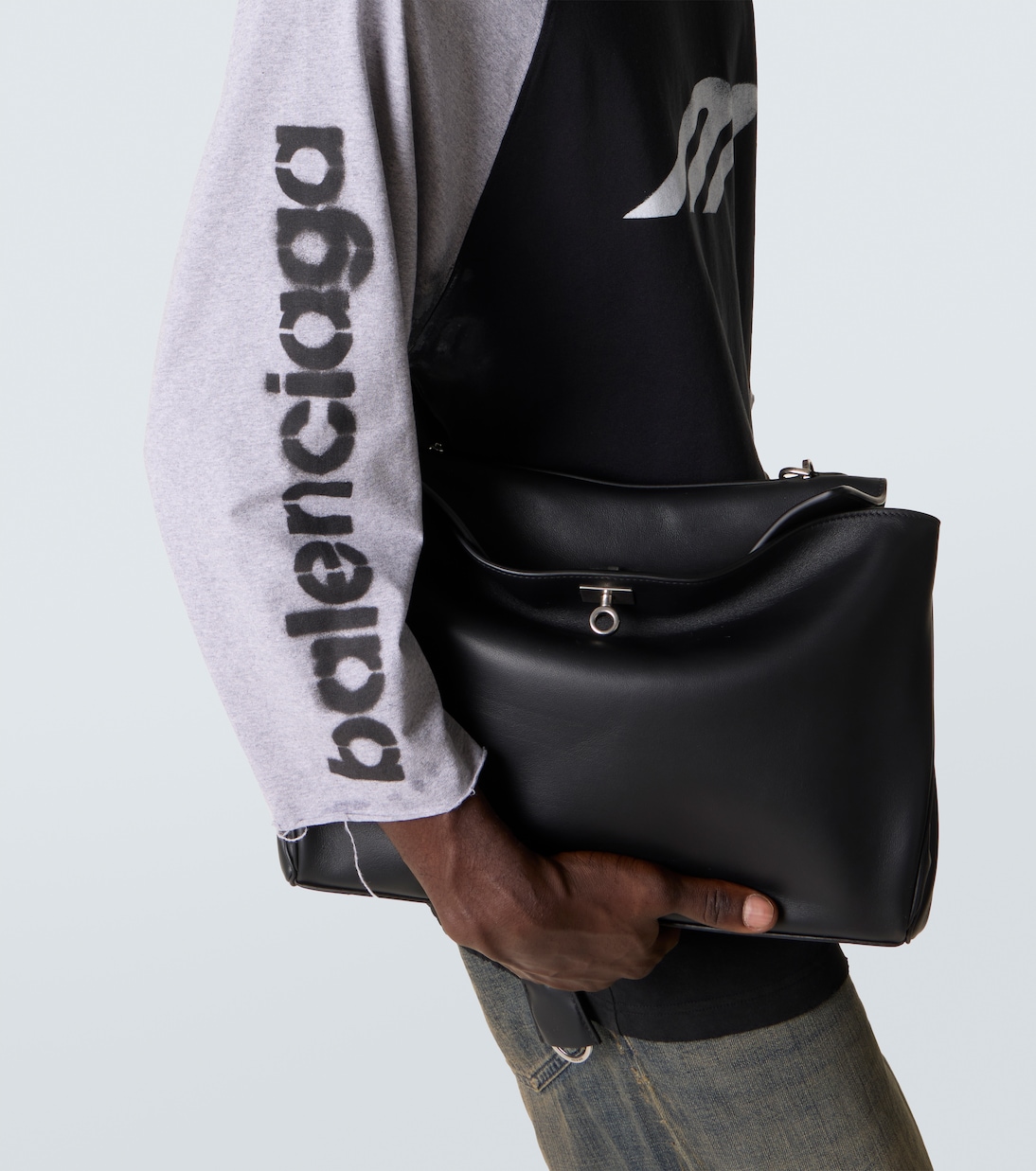 Hooded cotton-blend jersey T-shirt | Balenciaga