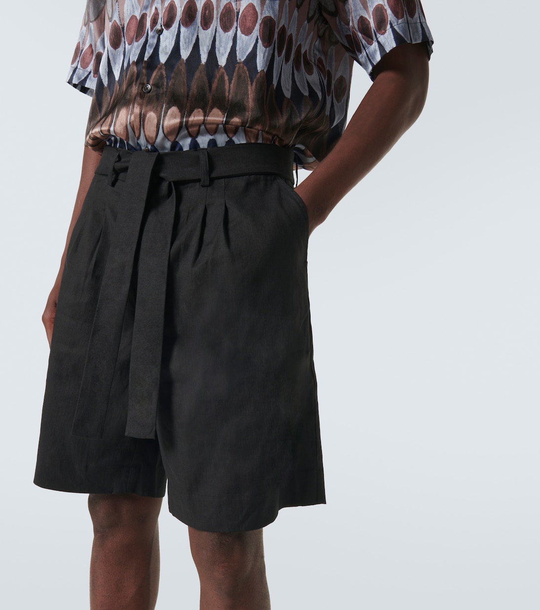 Shorts de mezcla de lino | Commas