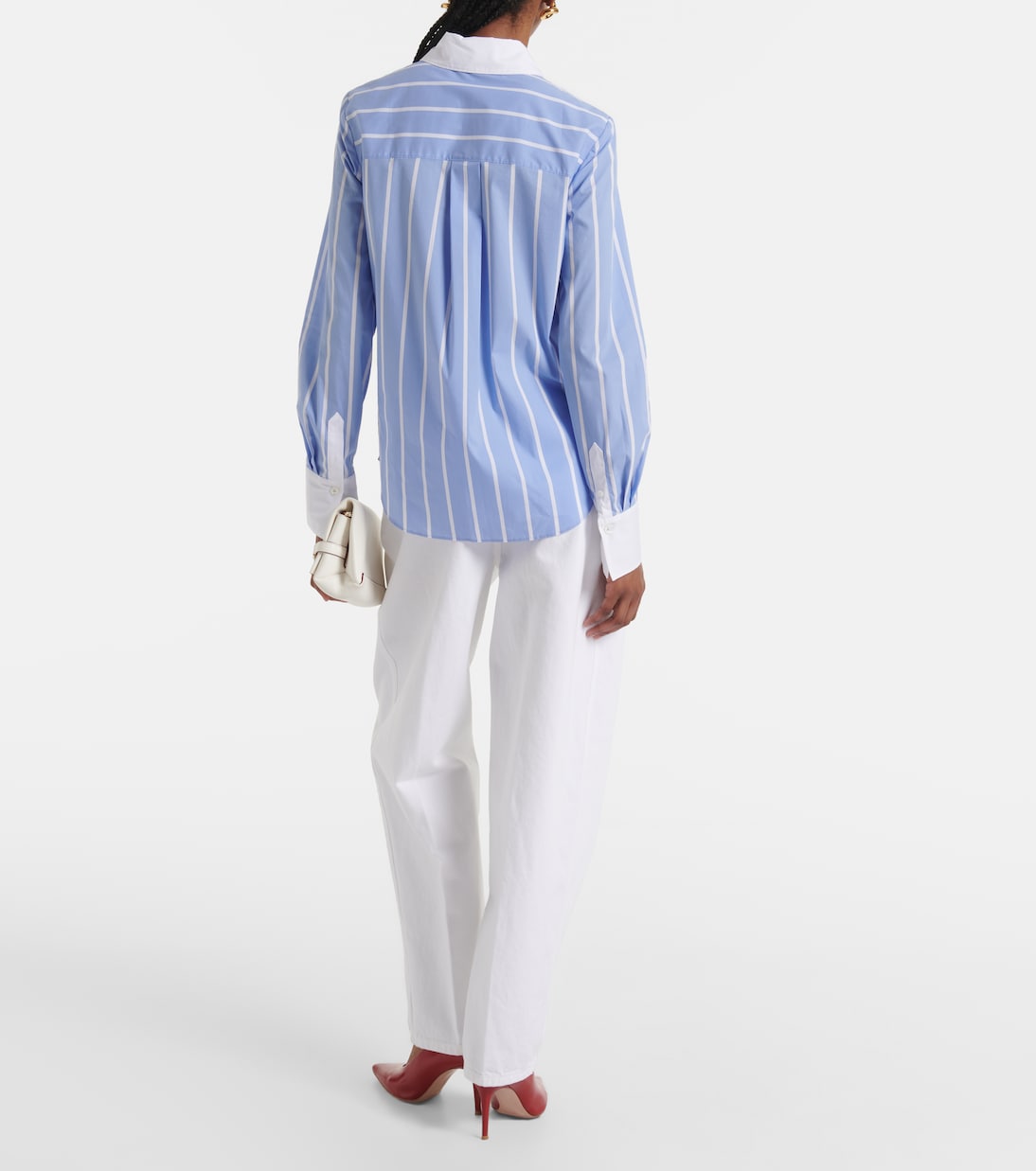 Marisol striped cotton poplin shirt | Veronica Beard