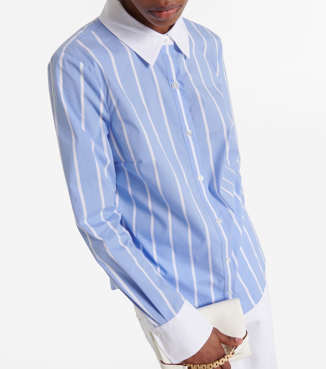 Marisol striped cotton poplin shirt | Veronica Beard